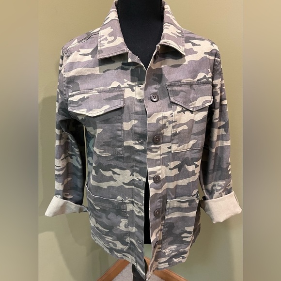 Sanctuary Below Hip Green‎ Camo Jacket Sz S - Picture 1 of 5